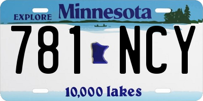 MN license plate 781NCY