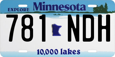 MN license plate 781NDH
