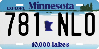 MN license plate 781NLO