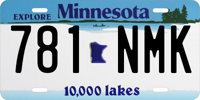 MN license plate 781NMK