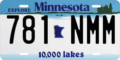 MN license plate 781NMM