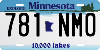 MN license plate 781NMO