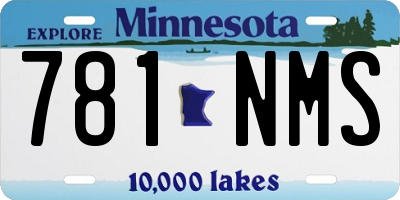 MN license plate 781NMS