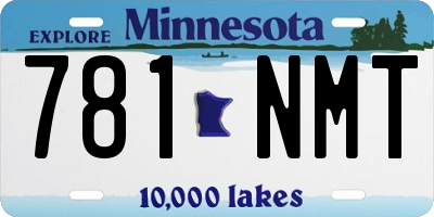 MN license plate 781NMT