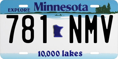 MN license plate 781NMV