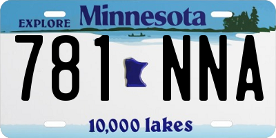 MN license plate 781NNA