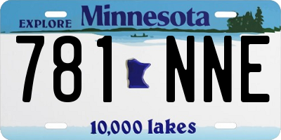 MN license plate 781NNE