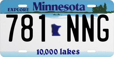 MN license plate 781NNG