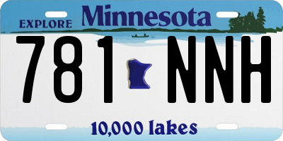 MN license plate 781NNH
