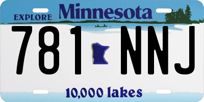MN license plate 781NNJ