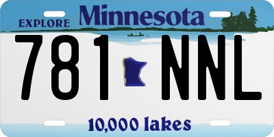 MN license plate 781NNL
