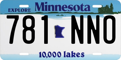 MN license plate 781NNO