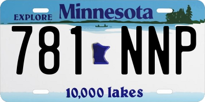 MN license plate 781NNP