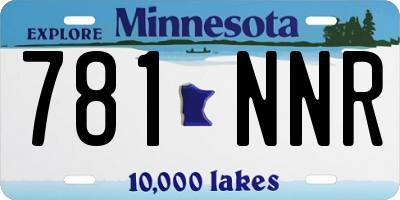 MN license plate 781NNR