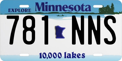 MN license plate 781NNS