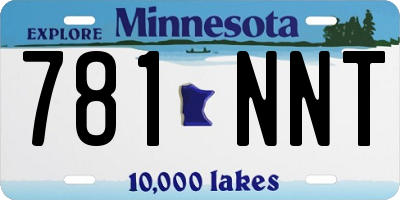 MN license plate 781NNT