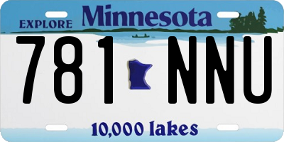 MN license plate 781NNU