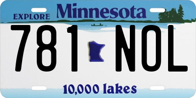 MN license plate 781NOL