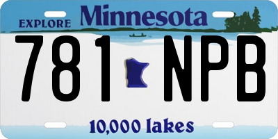 MN license plate 781NPB