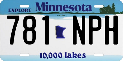 MN license plate 781NPH