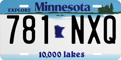 MN license plate 781NXQ