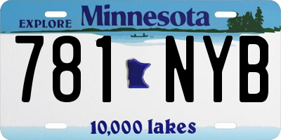 MN license plate 781NYB
