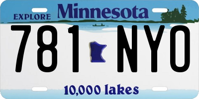 MN license plate 781NYO