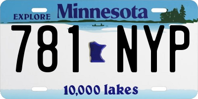 MN license plate 781NYP