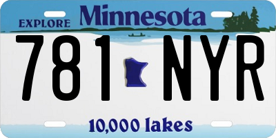 MN license plate 781NYR