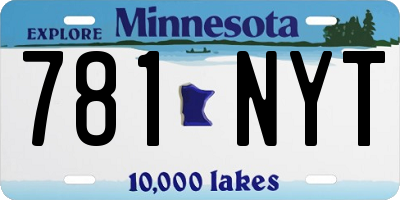 MN license plate 781NYT