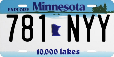 MN license plate 781NYY
