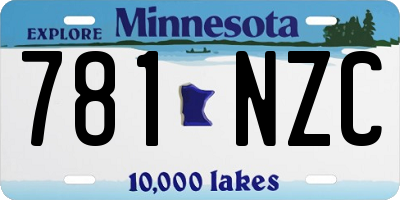 MN license plate 781NZC
