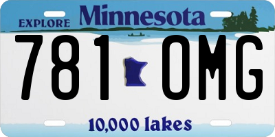 MN license plate 781OMG