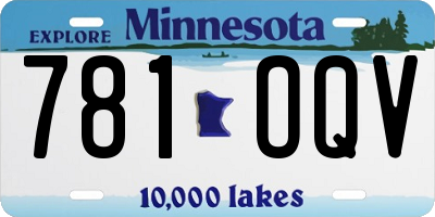 MN license plate 781OQV