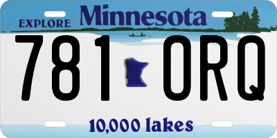 MN license plate 781ORQ