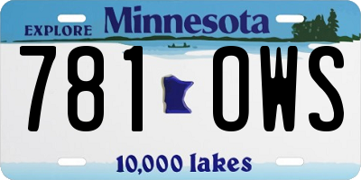 MN license plate 781OWS