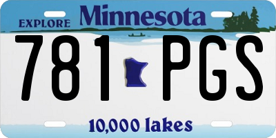 MN license plate 781PGS