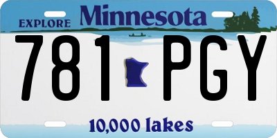 MN license plate 781PGY