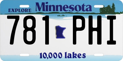 MN license plate 781PHI