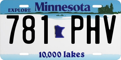 MN license plate 781PHV