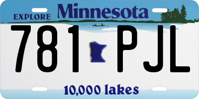 MN license plate 781PJL