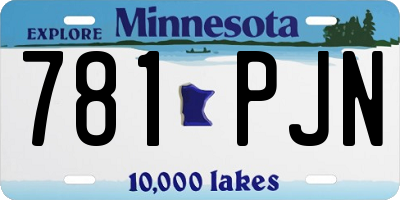 MN license plate 781PJN