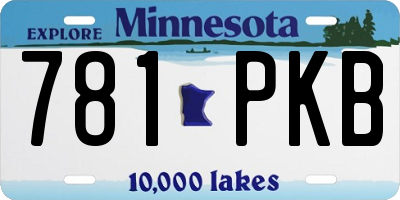 MN license plate 781PKB