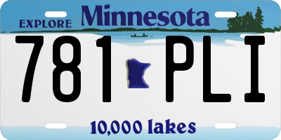 MN license plate 781PLI