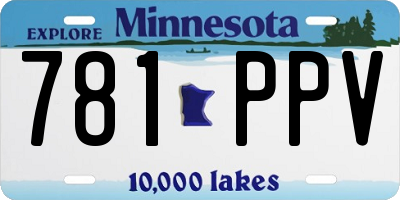 MN license plate 781PPV