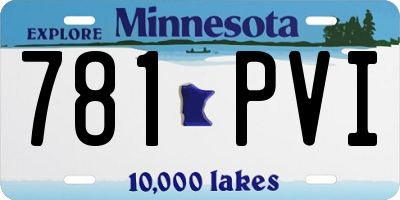 MN license plate 781PVI