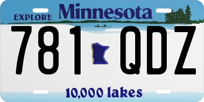 MN license plate 781QDZ