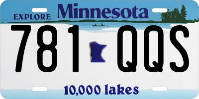 MN license plate 781QQS