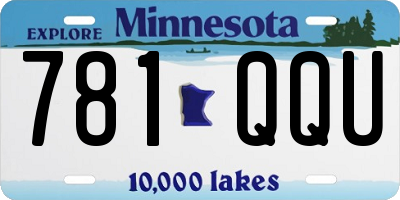MN license plate 781QQU