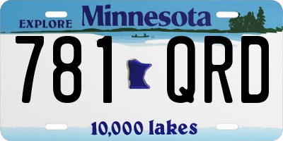 MN license plate 781QRD